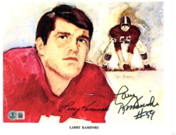 Larry Kaminski Autographed/Signed Denver Broncos 8x10 Art Print Beckett 56094
