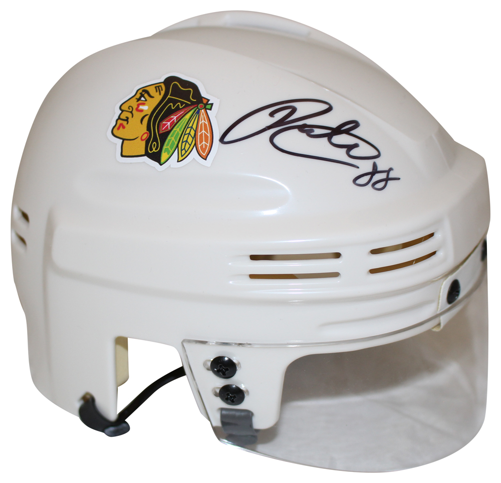 Patrick Kane Autographed Chicago Blackhawks White Mini Helmet FAN