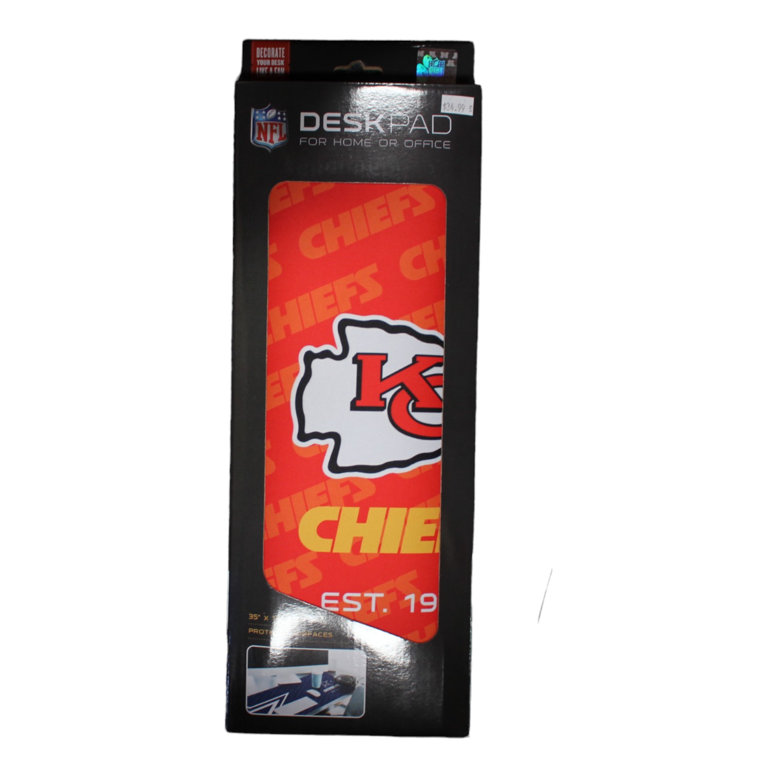 Kansas City Chiefs 35x16 Desk Pad Cover