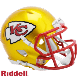 Kansas City Chiefs Flash Speed Mini Helmet Riddell New In Box 30724