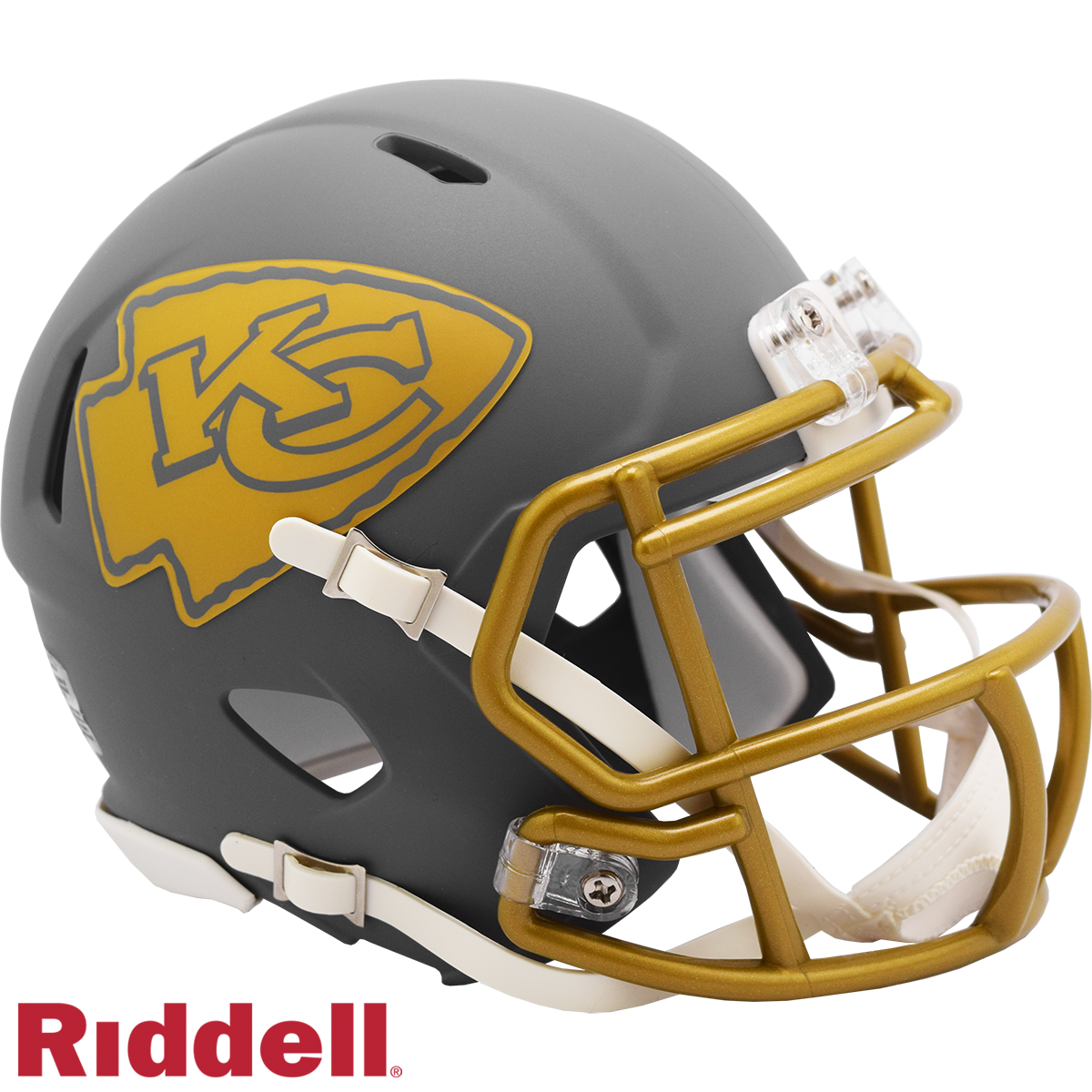 Kansas City Chiefs Slate Riddell Mini Helmet New In Box 42132