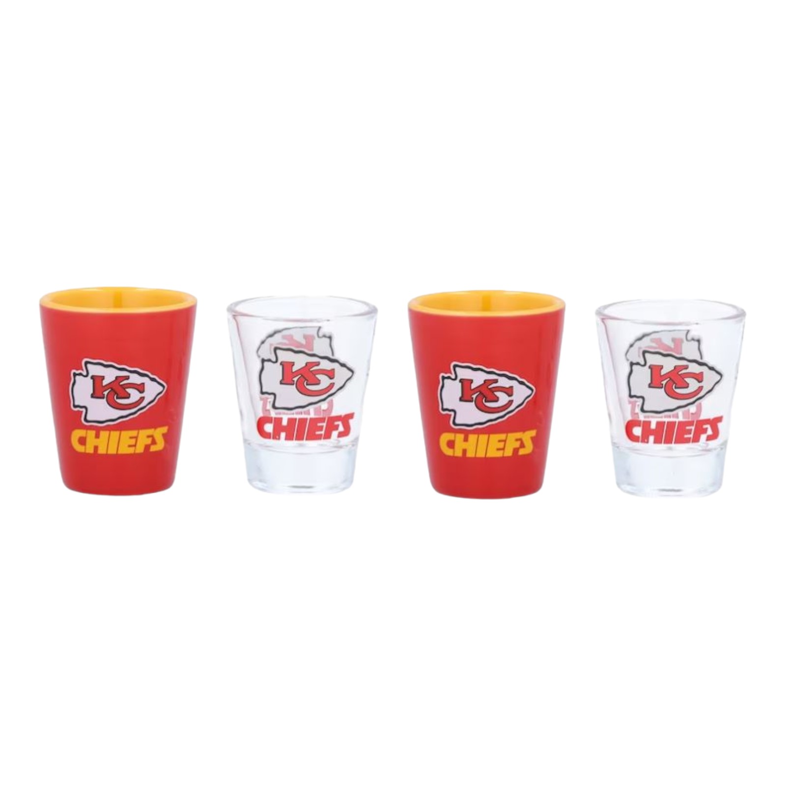 Kansas City Chiefs 4-Piece Ceramic & Shot Glass Set