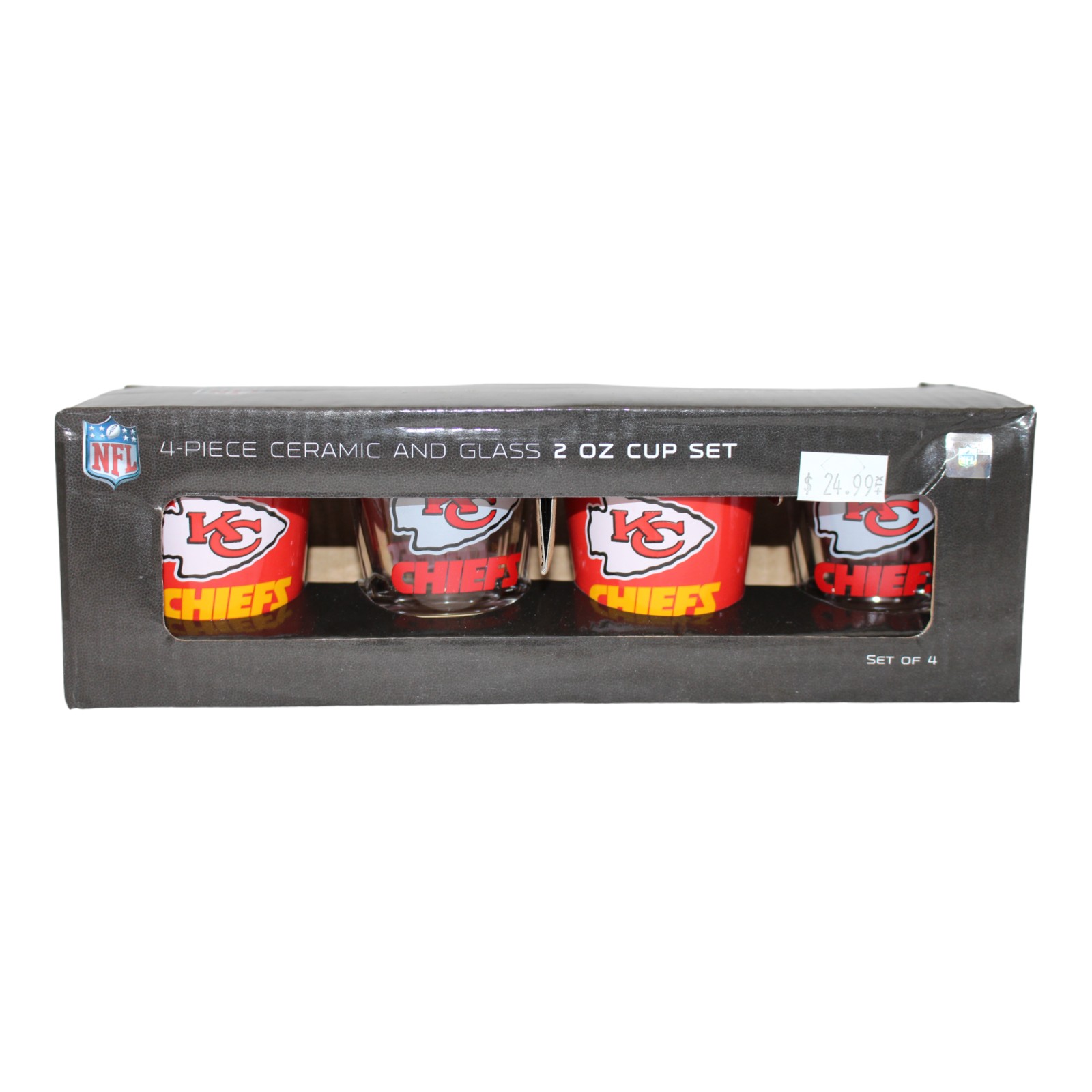 Kansas City Chiefs 4-Piece Ceramic & Shot Glass Set