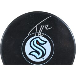 Tye Kartye Autographed/Signed Seattle Kraken Logo Puck Fanatics 53827