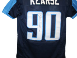 Jevon Kearse Autographed/Signed Tennessee Titans Blue XL Jersey BAS 24929