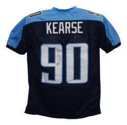 Jevon Kearse Autographed/Signed Tennessee Titans Blue XL Jersey BAS 24930