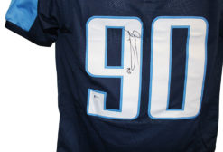 Jevon Kearse Autographed/Signed Tennessee Titans Blue XL Jersey BAS 24930