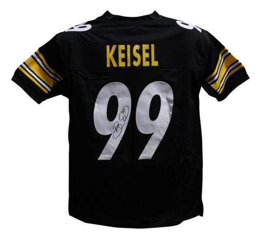 Brett Keisel Autographed/Signed Pittsburgh Steelers Black XL Jersey JSA 24934