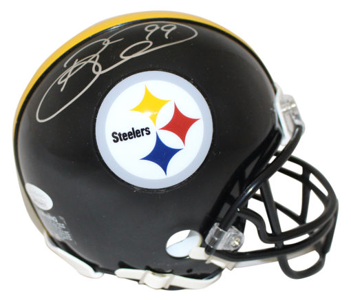 Brett Keisel Autographed/Signed Pittsburgh Steelers Mini Helmet JSA 24935