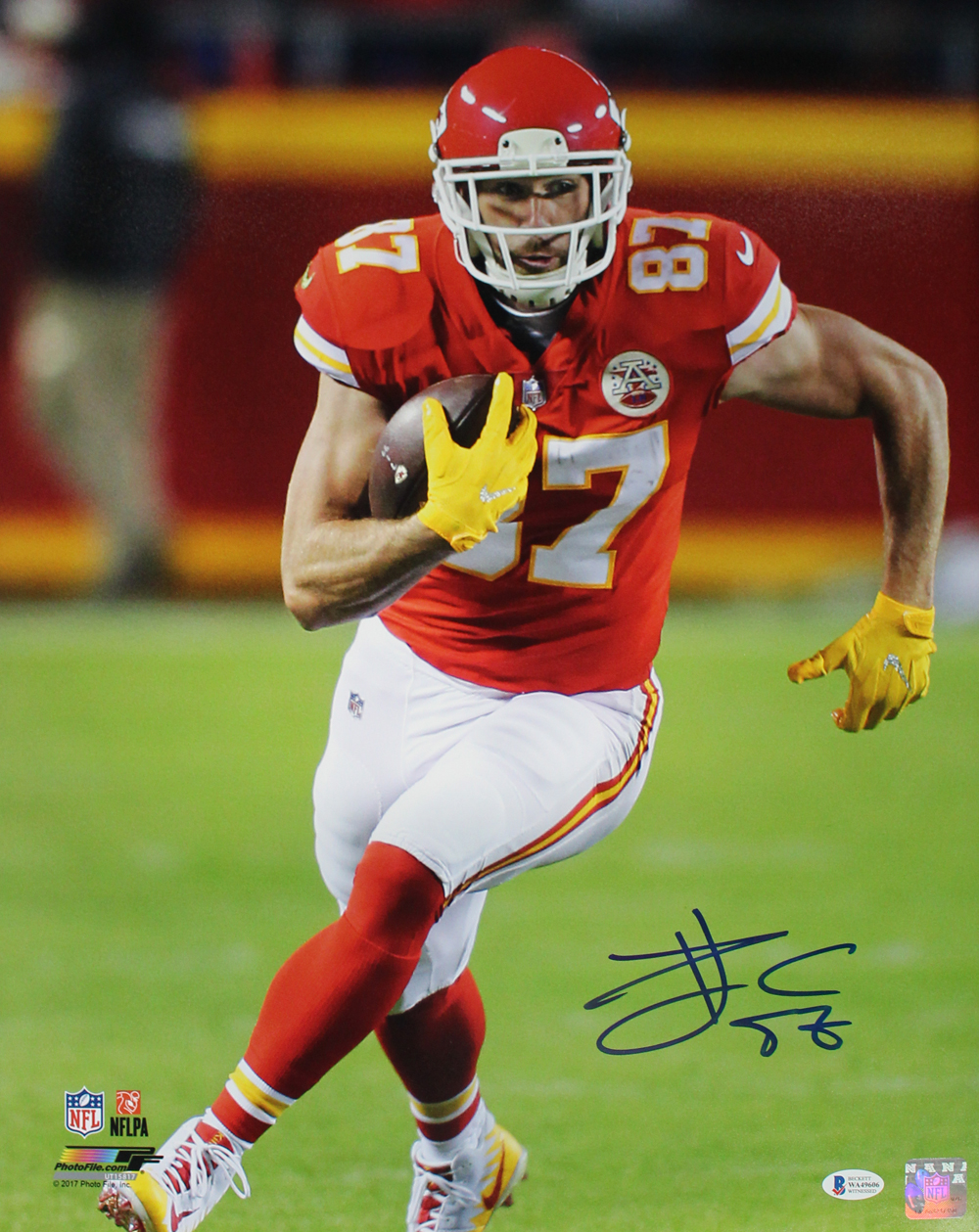 Travis Kelce Autographed/Signed Kansas City Chiefs 16×20 Photo BAS