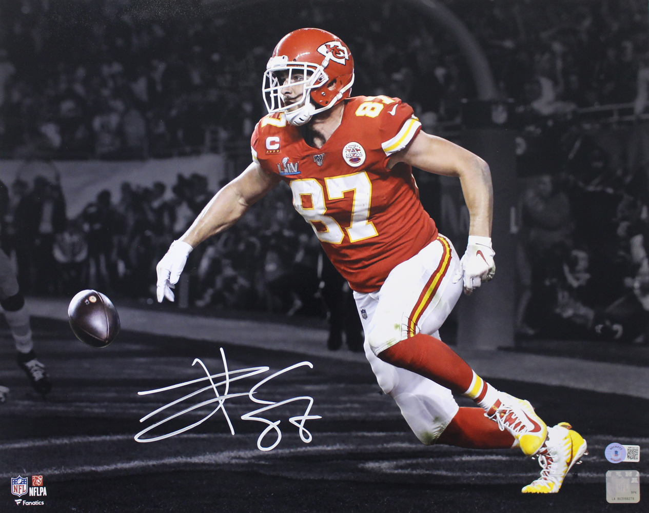 Travis Kelce Autographed/Signed Kansas City Chiefs 16×20 Photo Beckett