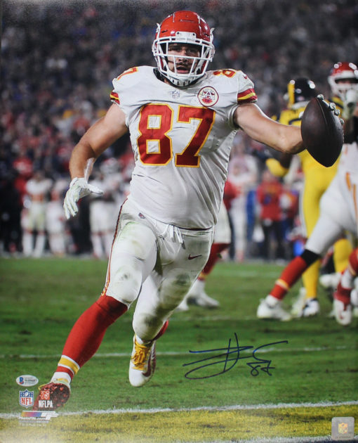 Travis Kelce Autographed/Signed Kansas City Chiefs 16×20 Photo BAS