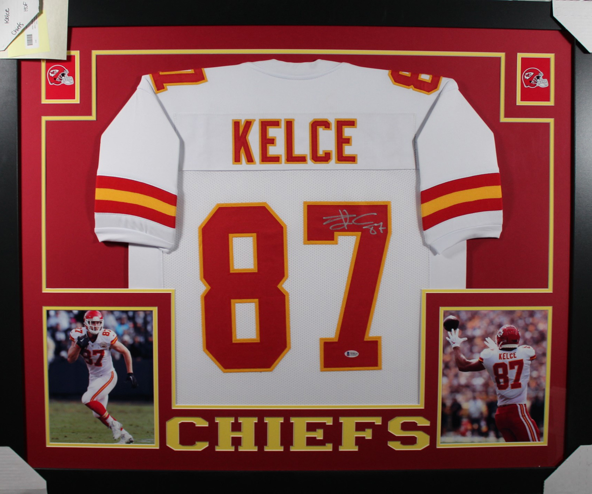 travis kelce autographed jersey