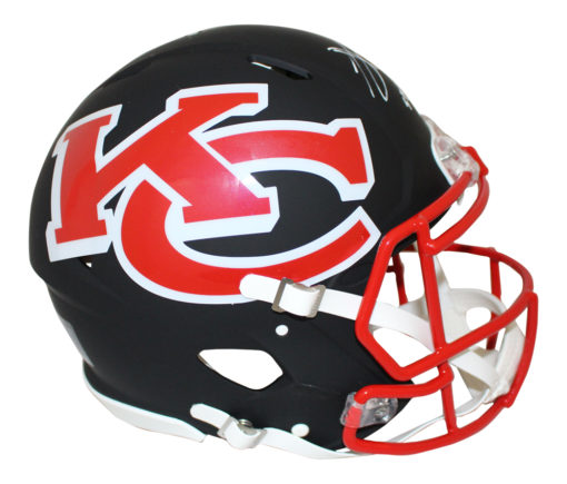 Travis Kelce Signed Kansas City Chiefs Authentic AMP Helmet SB Champ BAS 26570