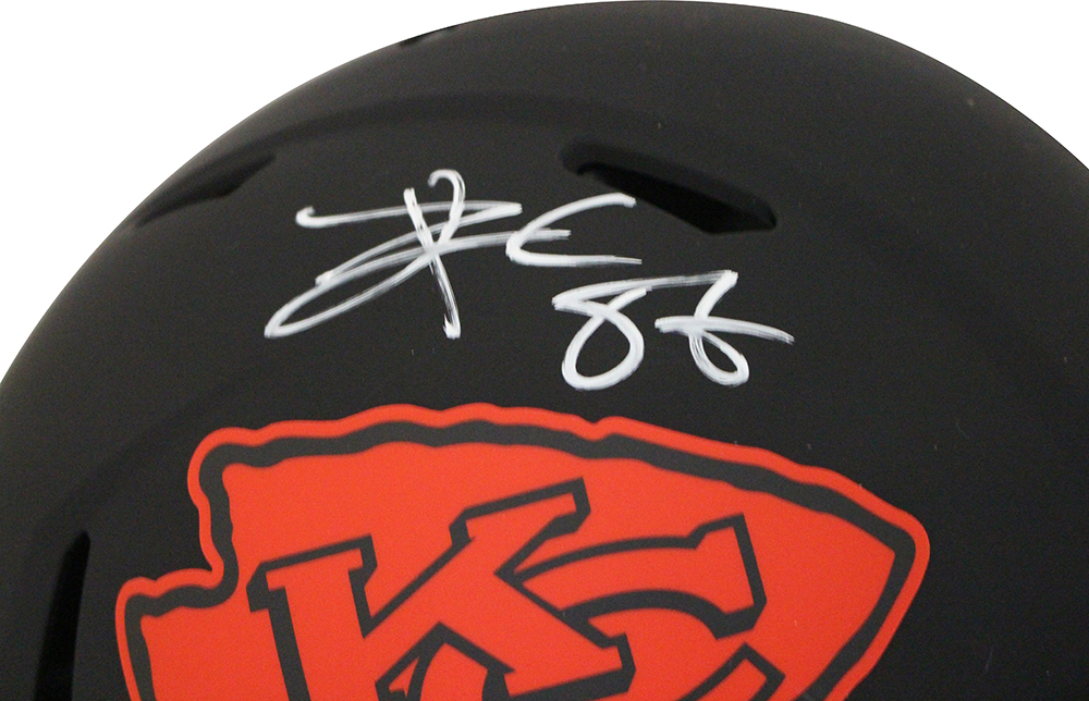 Travis Kelce Autographed Kansas City Chiefs Authentic Eclipse Helmet BAS 30094