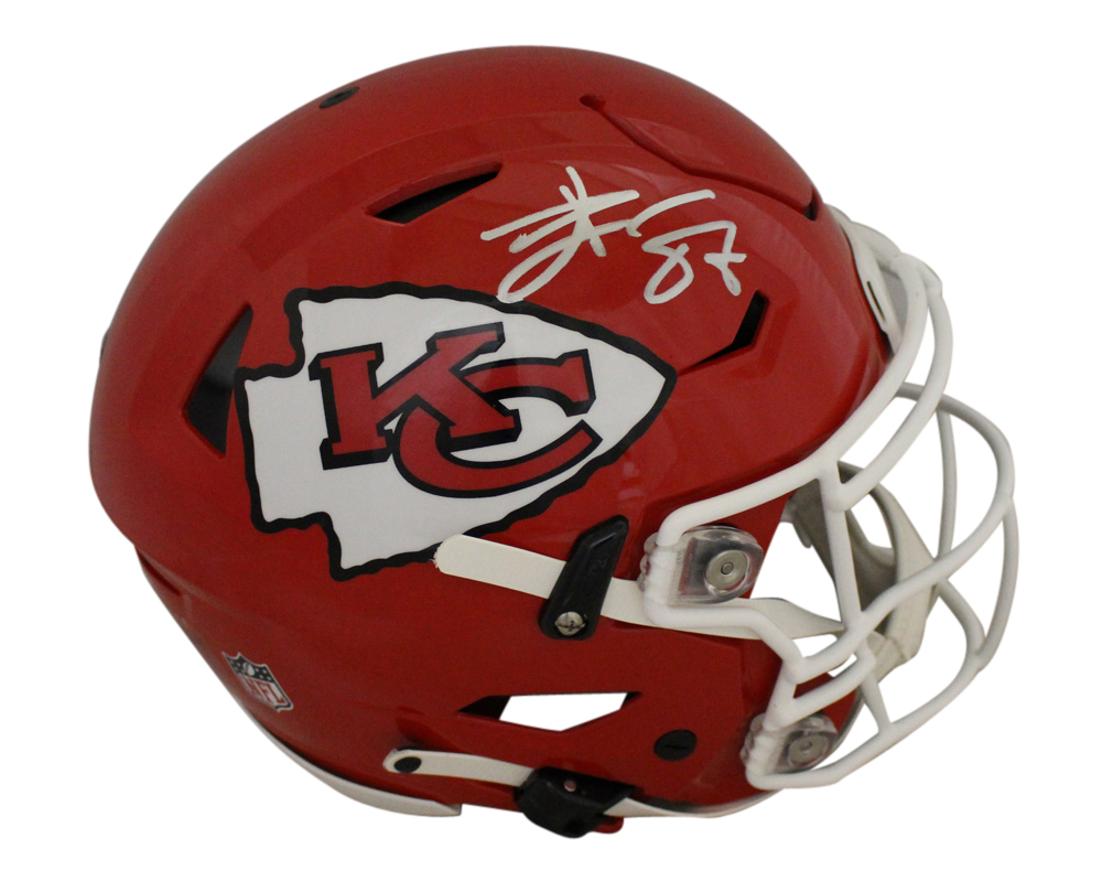 Travis Kelce Signed Kansas City Chiefs Authentic Speed Flex Helmet BAS