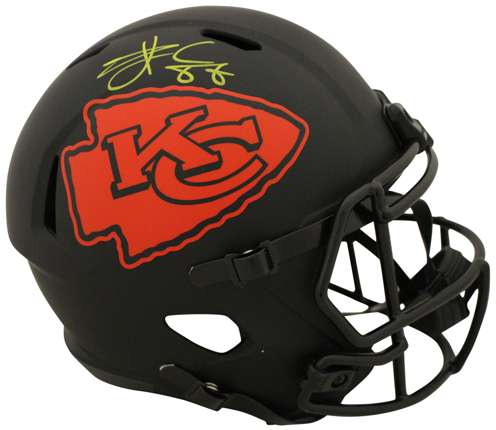 Travis Kelce Autographed Kansas City Chiefs Eclipse Replica Helmet BAS 27666