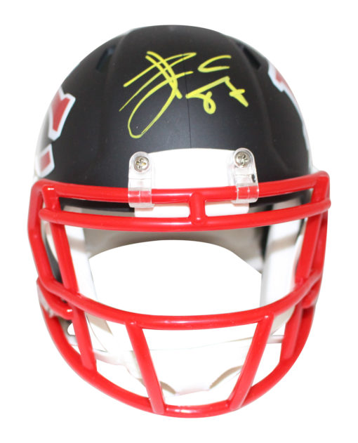 Travis Kelce Autographed/Signed Kansas City Chiefs AMP Mini Helmet BAS 26763