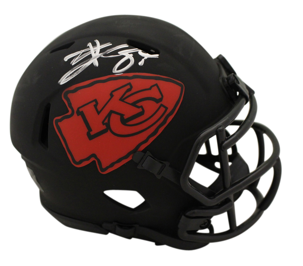 Travis Kelce Autographed Kansas City Chiefs Eclipse Mini Helmet Beckett