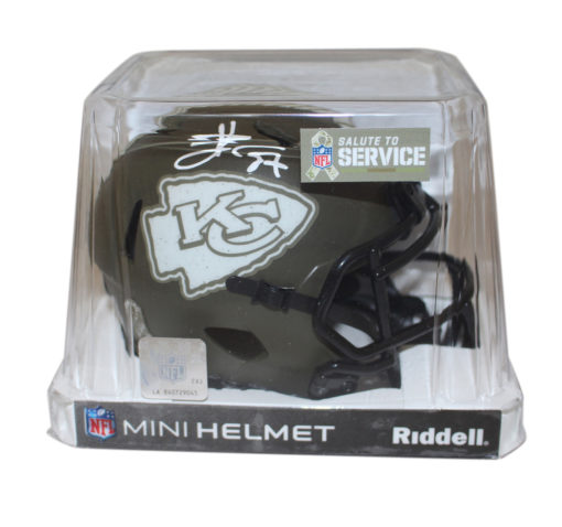 Travis Kelce Autographed Kansas City Chiefs Salute Mini Helmet Beckett