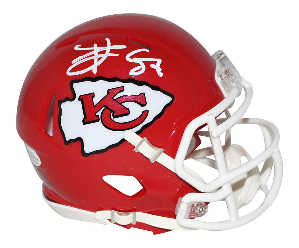 Travis Kelce Autographed Kansas City Chiefs Speed Mini Helmet BAS 30086