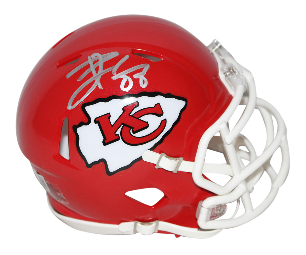 Travis Kelce Autographed Kansas City Chiefs Speed Mini Helmet BAS