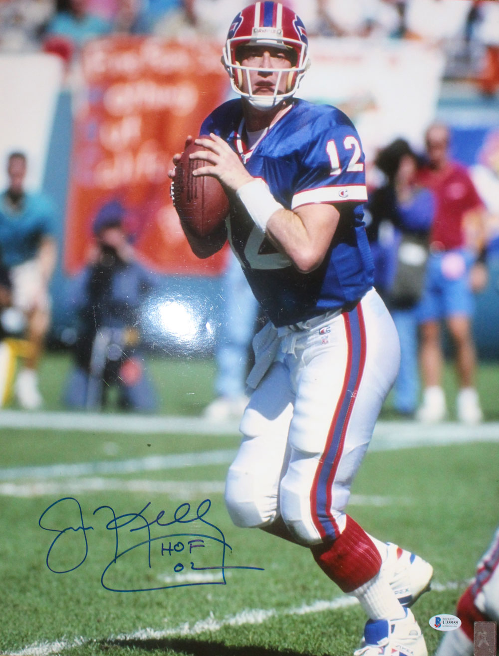 Jim Kelly Autographed/Signed Buffalo Bills 16x20 Photo HOF BAS 28431