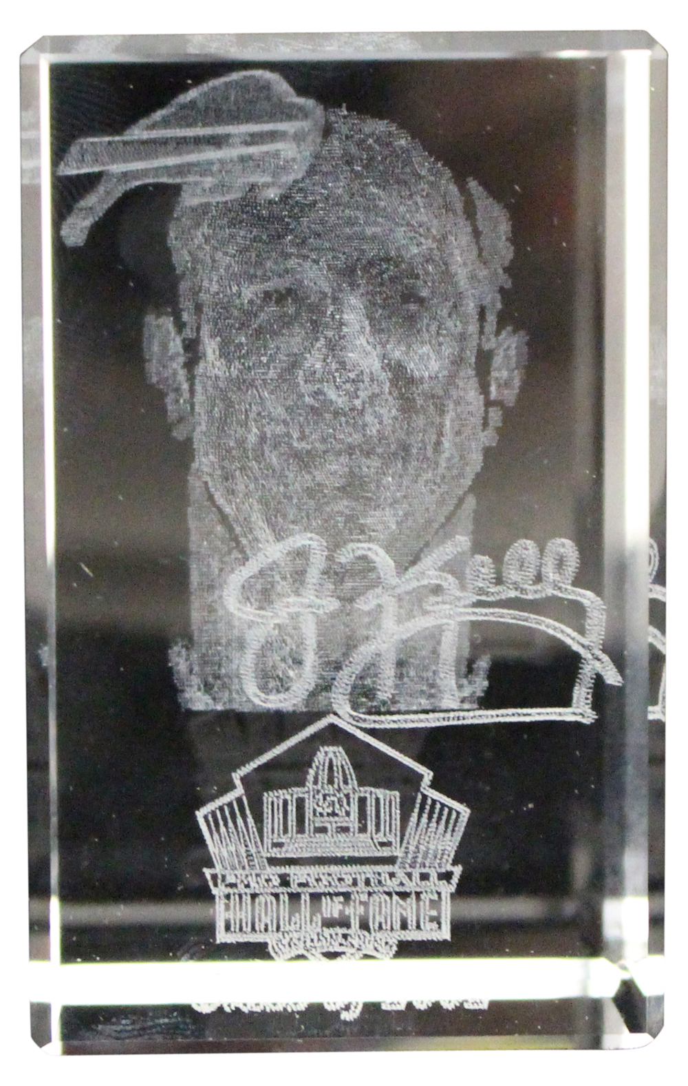 Jim Kelly Buffalo Bills Waterford Crystal Engraved Cube 32003