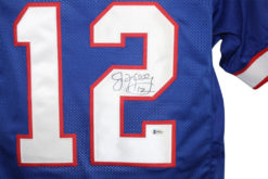 Jim Kelly Autographed/Signed Pro Style Blue XL Jersey BAS 26509