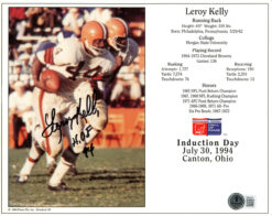 Leroy Kelly Autographed Cleveland Browns 8x10 Photo HOF Beckett 45543