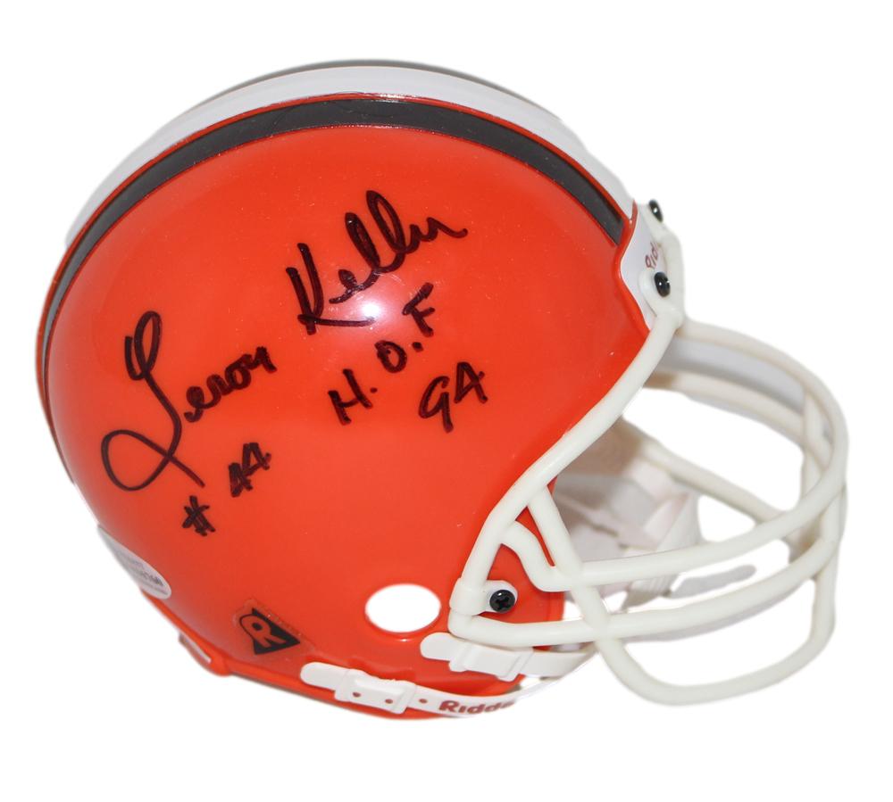 Leroy Kelly Autographed/Signed Cleveland Browns Micro Mini Helmet BAS 32203