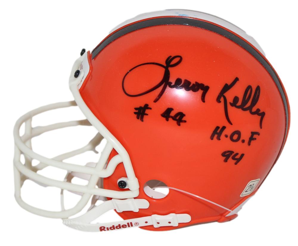 Leroy Kelly Autographed/Signed Cleveland Browns Micro Mini Helmet BAS 32205