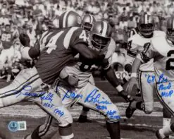 Leroy Kelly Dave Robinson Autographed Pro Bowl 8x10 Photo HOF Beckett 57362