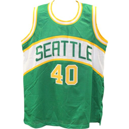 Shawn Kemp Autographed/Signed Pro Style Green XL Jersey Beckett Witness 49746