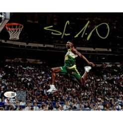 Shawn Kemp Autographed/Signed Seattle Supersonics 8x10 Photo JSA 58657