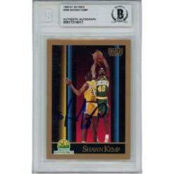 Shawn Kemp Autographed 1990 Skybox #268 Slabbed Trading Card Beckett 49358