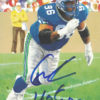 Cortez Kennedy Signed Seattle Seahawks Goal Line Art Card Blue HOF 24345