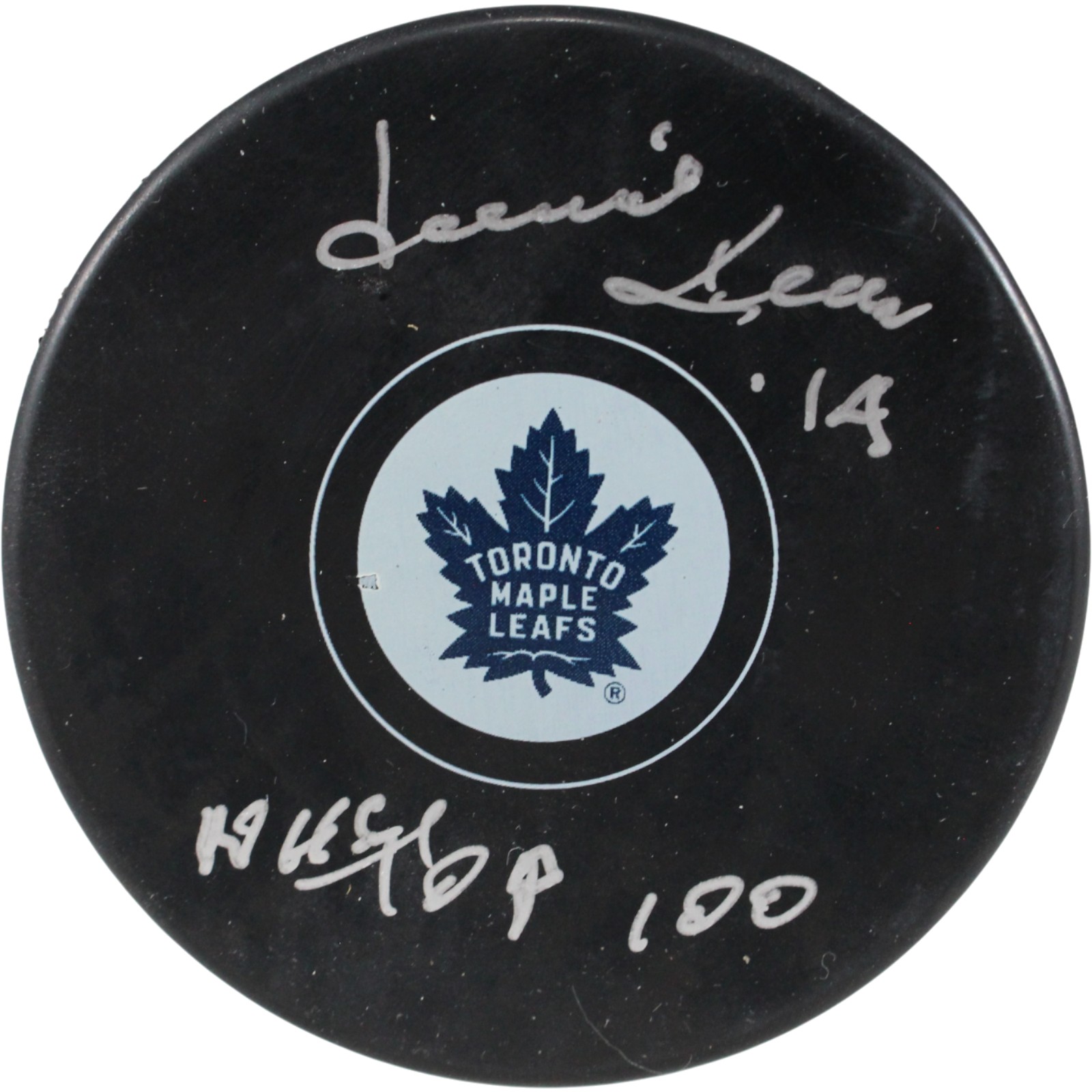 Dave Keon Autographed/Signed Toronto Maple Leafs Logo Puck NHL Top 100 JSA 53989 1 Dave Keon Autographed/Signed Toronto Maple Leafs Logo Puck NHL Top 100 JSA 53989