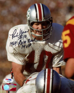 Rex Kern Signed Ohio State Buckeyes 8x10 Photo 1969 Rose Bowl MVP PSA