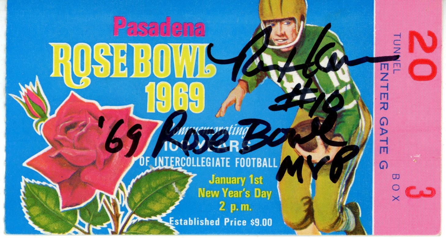 Rex Kern Autographed/Signed Ohio State Buckeyes 1969 Rose Bowl 69 MVP PSA 56057