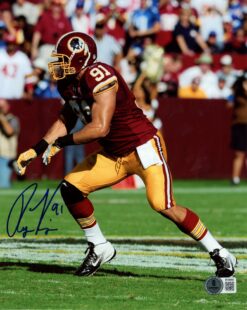 Ryan Kerrigan Autographed Washington Redskins 8x10 Photo Red Solo Beckett 56810