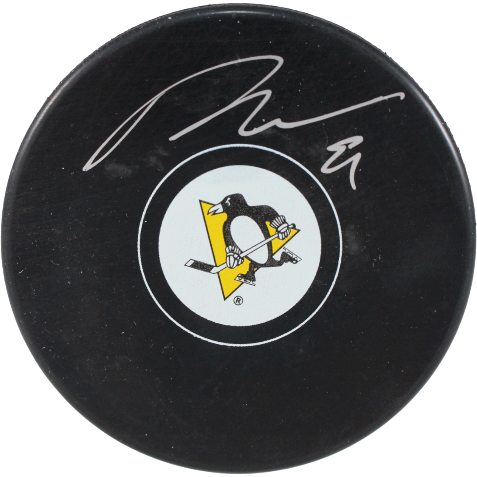 Phil Kessel Autographed/Signed Pittsburgh Penguins Logo Puck JSA 53984