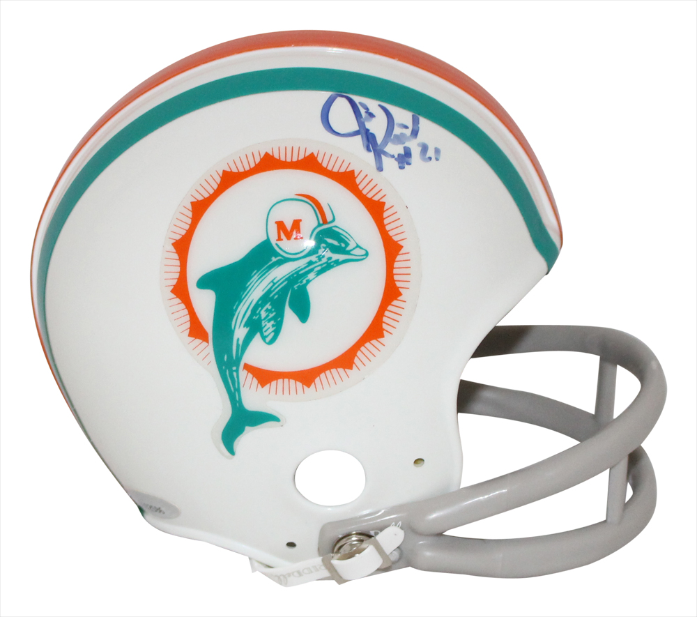 Jim Kiick Autographed/Signed Miami Dolphins Mini Helmet Tristar 31431