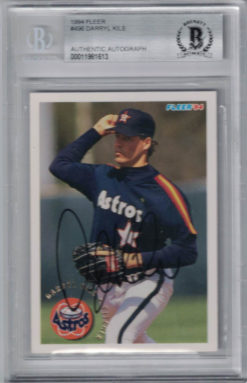 Darryl Kile Autographed Houston Astros 1994 Fleer #496 Trading Card BAS 27018