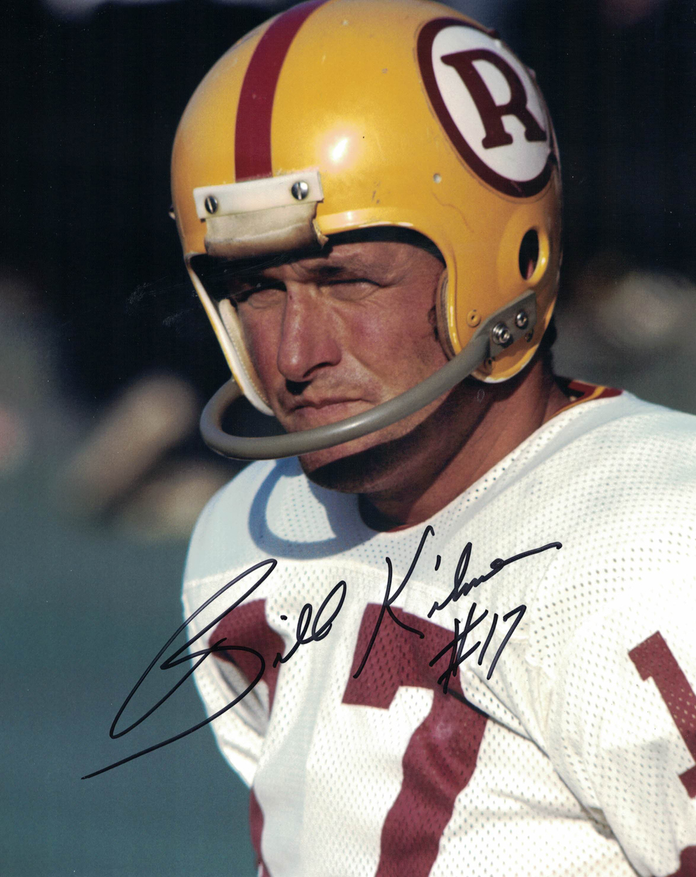 Billy Kilmer Autographed/Signed Washington Redskins 8x10 Photo 30187