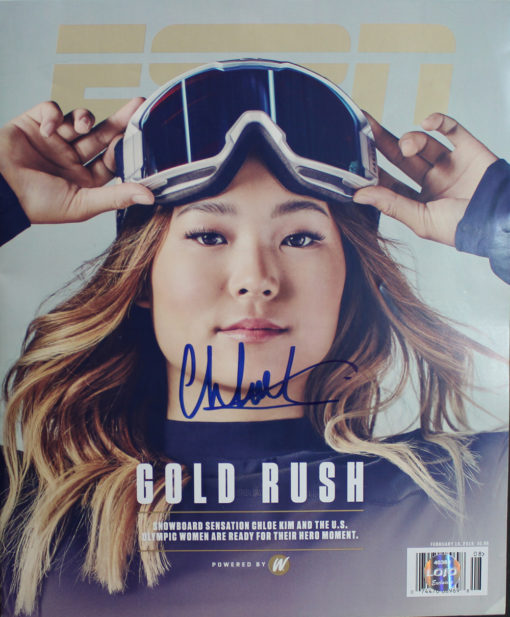 Chloe Kim Autographed Olympic Snowboarding ESPN Magazine 2/19/2018 Lojo 24692