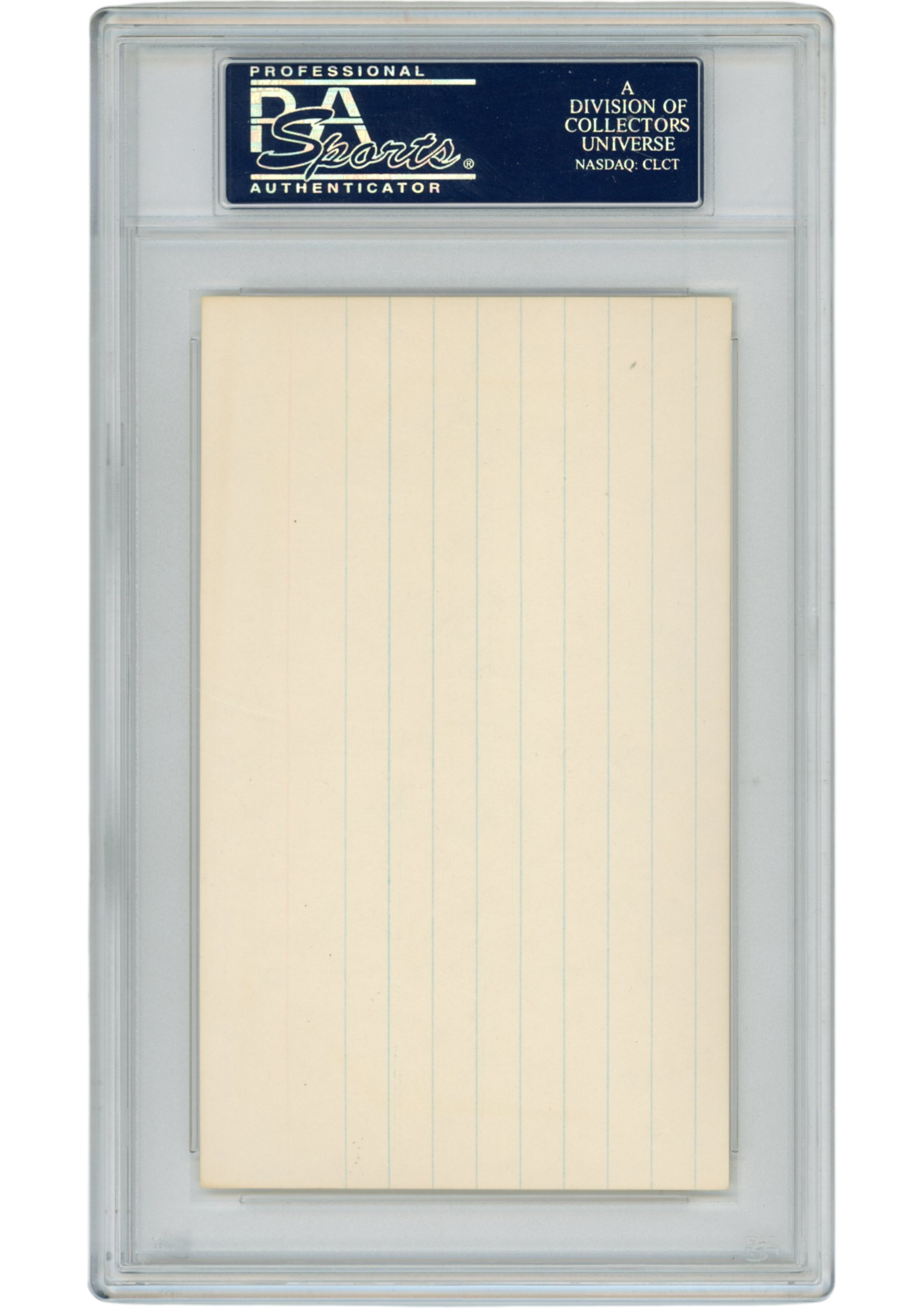 Frank Bruiser Kinard Autographed Brooklyn Dodgers Index Card Slabbed PSA 54922