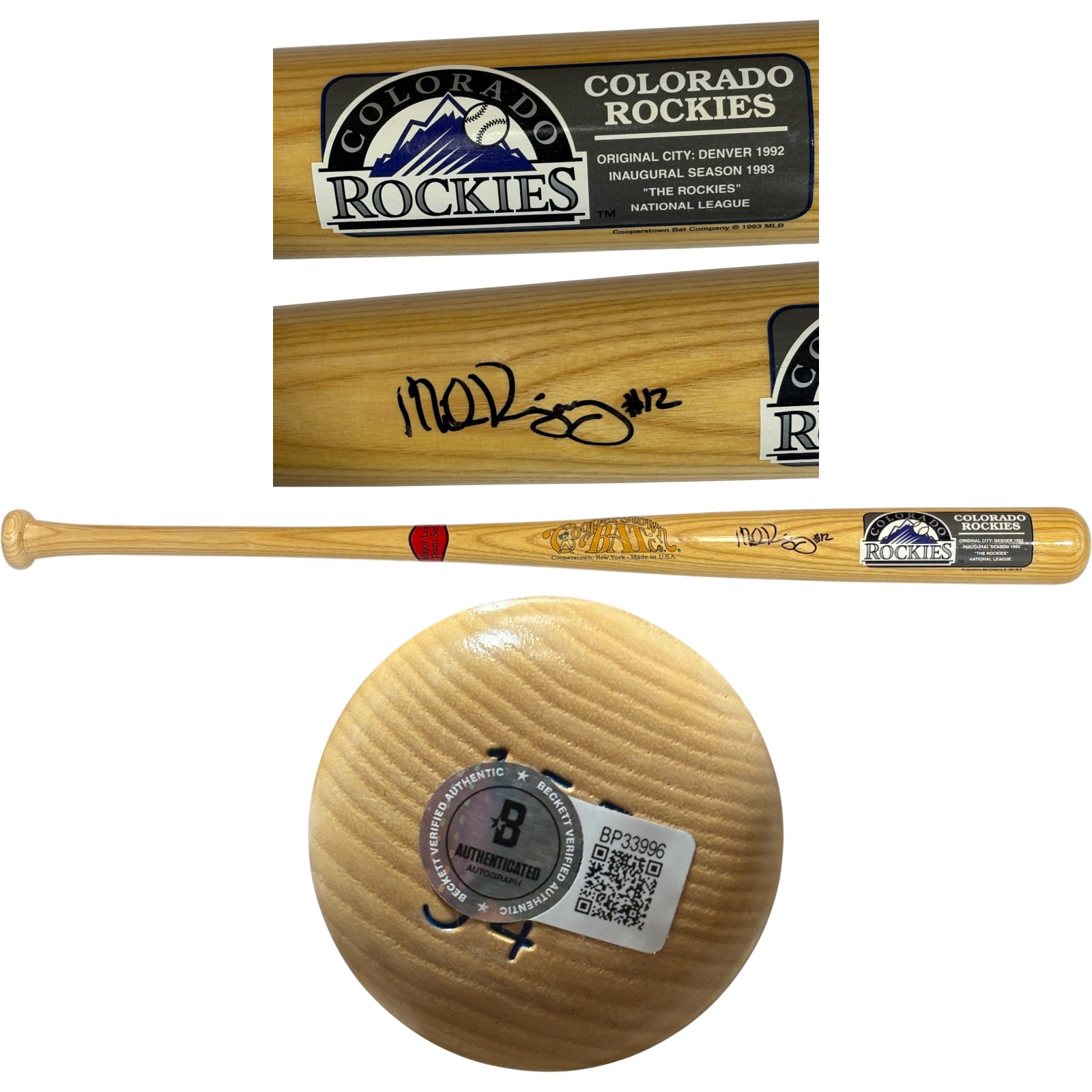 Mike Kingery Autographed Colorado Rockies Cooperstown Commemorative Bat 53444 1 Mike Kingery Autographed Colorado Rockies Cooperstown Commemorative Bat 53444