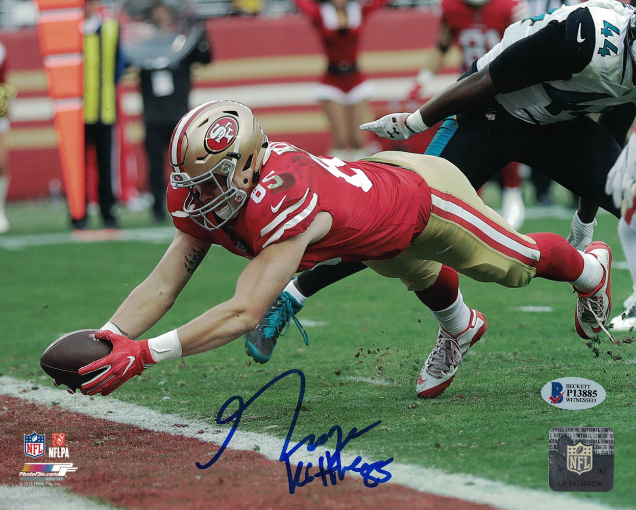 Kittle Autographed/Signed San Francisco 49ers 8×10 Photo BAS