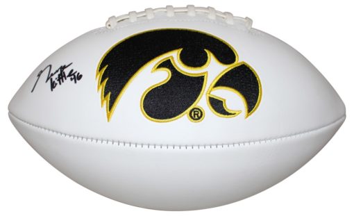 George Kittle Autographed/Signed Iowa Hawkeyes Logo Football BAS 26099